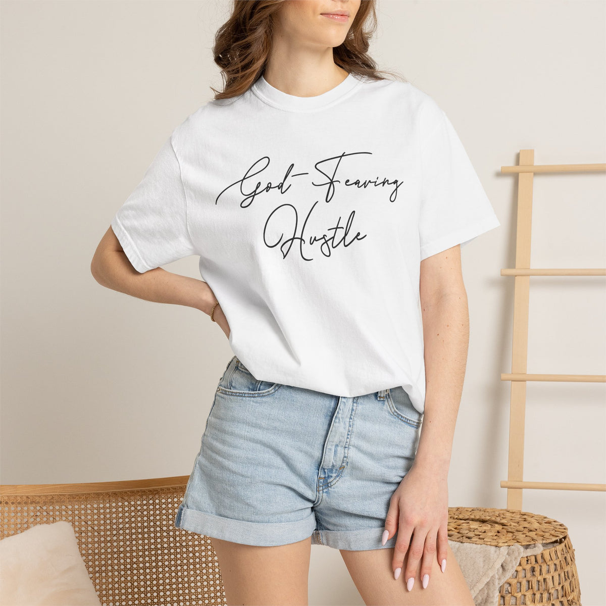 God Fearing Hustle— Simple elegant Tee