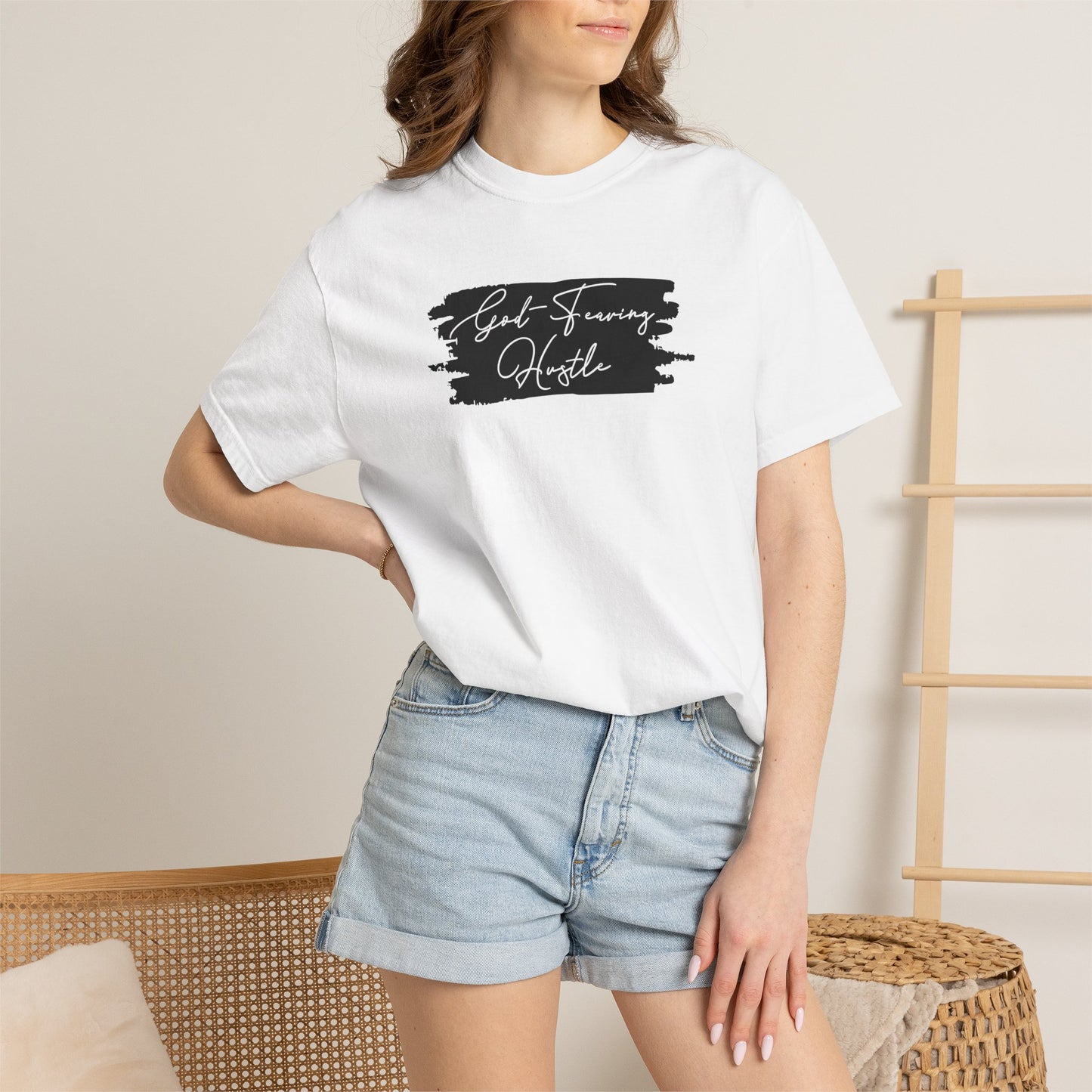 God Fearing Hustle— 'Just Showing Up' Brushstroke Graphic Tee