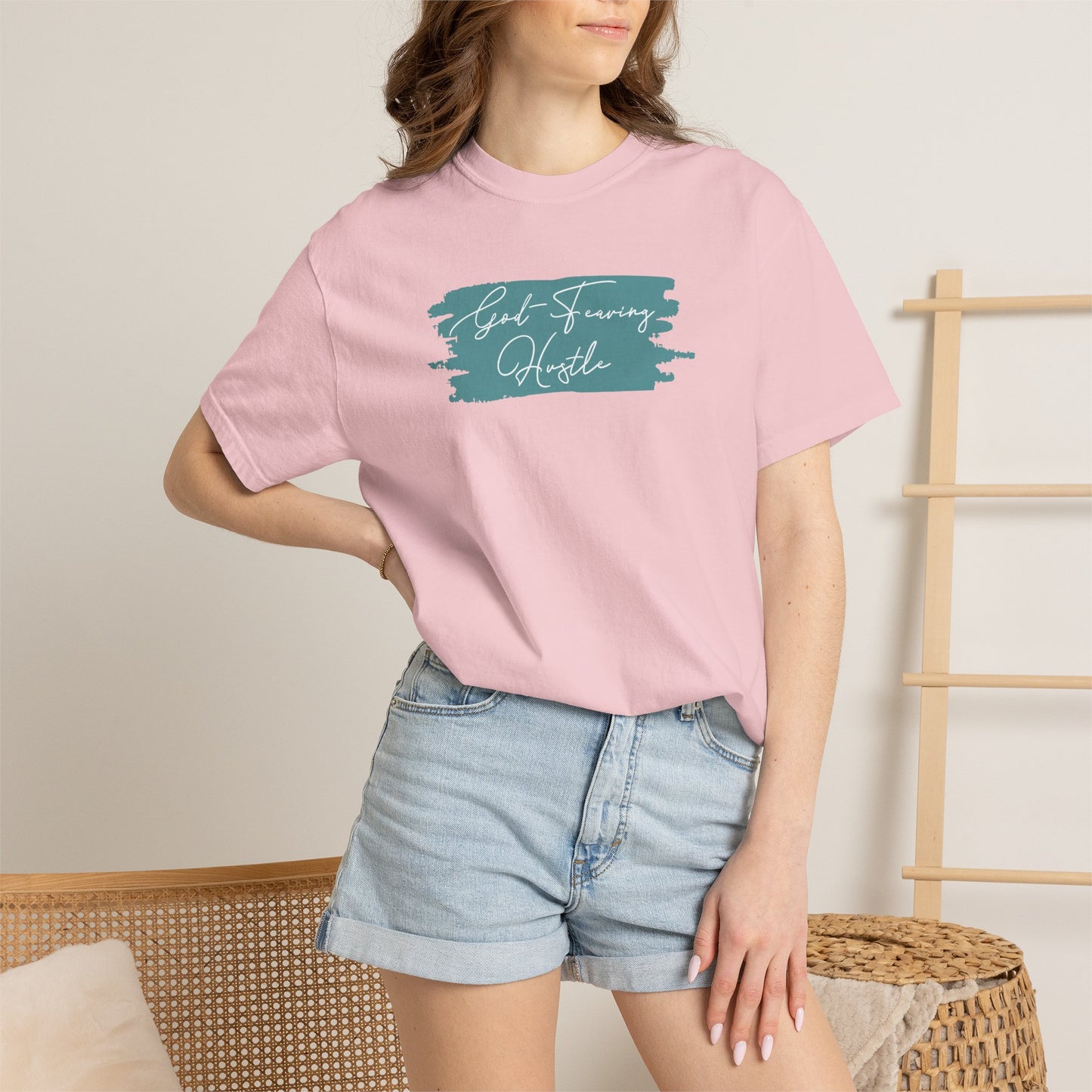 God Fearing Hustle- 'Just Showing Up' Brushstroke Graphic Tee