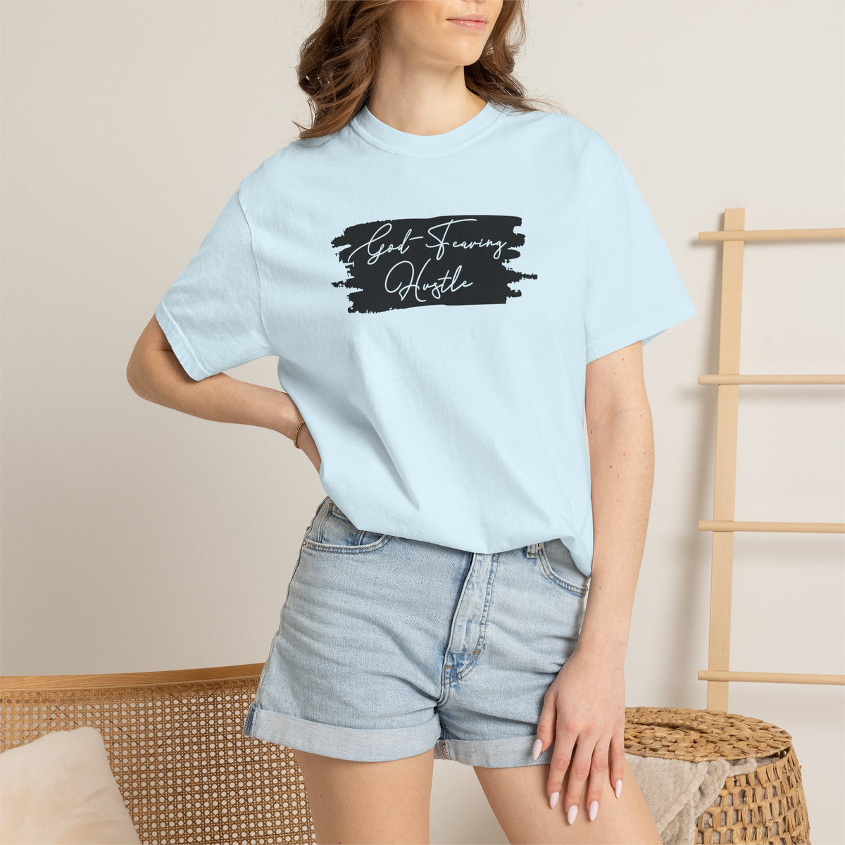 God Fearing Hustle— 'Just Showing Up' Brushstroke Graphic Tee