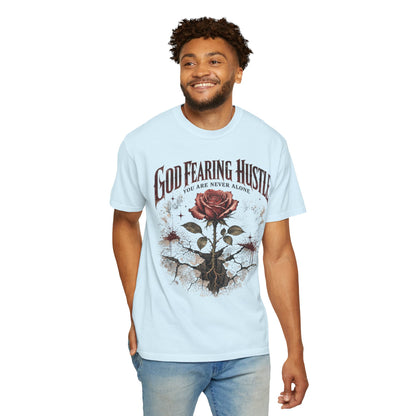 God Fearing Hustle — "Grow through it" Rose Graphic Tee