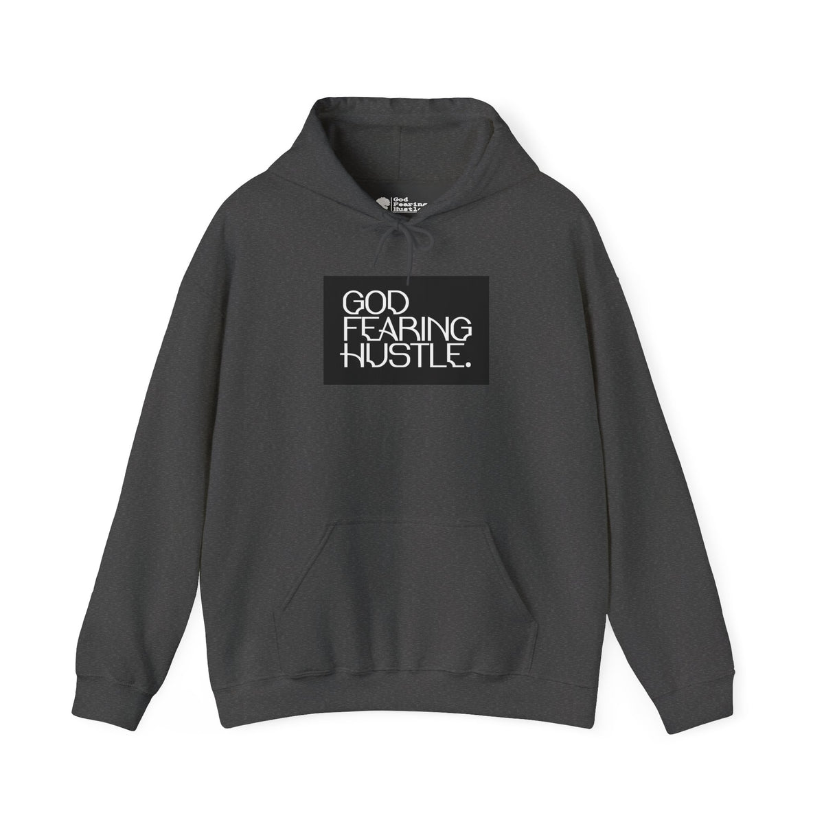 God Fearing Hustle— Bold Box Hooded Sweatshirt
