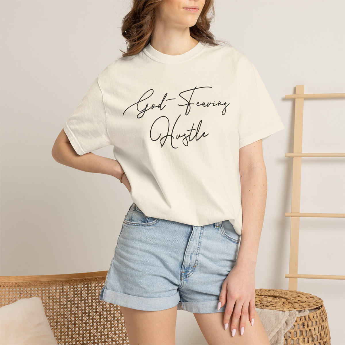 God Fearing Hustle— Simple elegant Tee