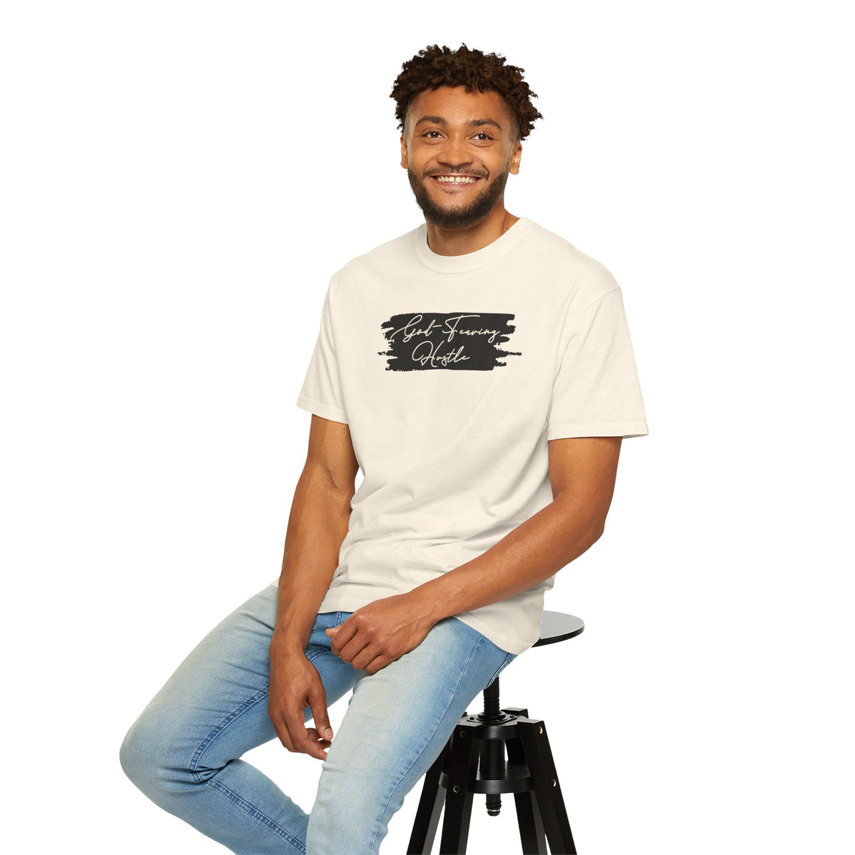 God Fearing Hustle— 'Just Showing Up' Brushstroke Graphic Tee