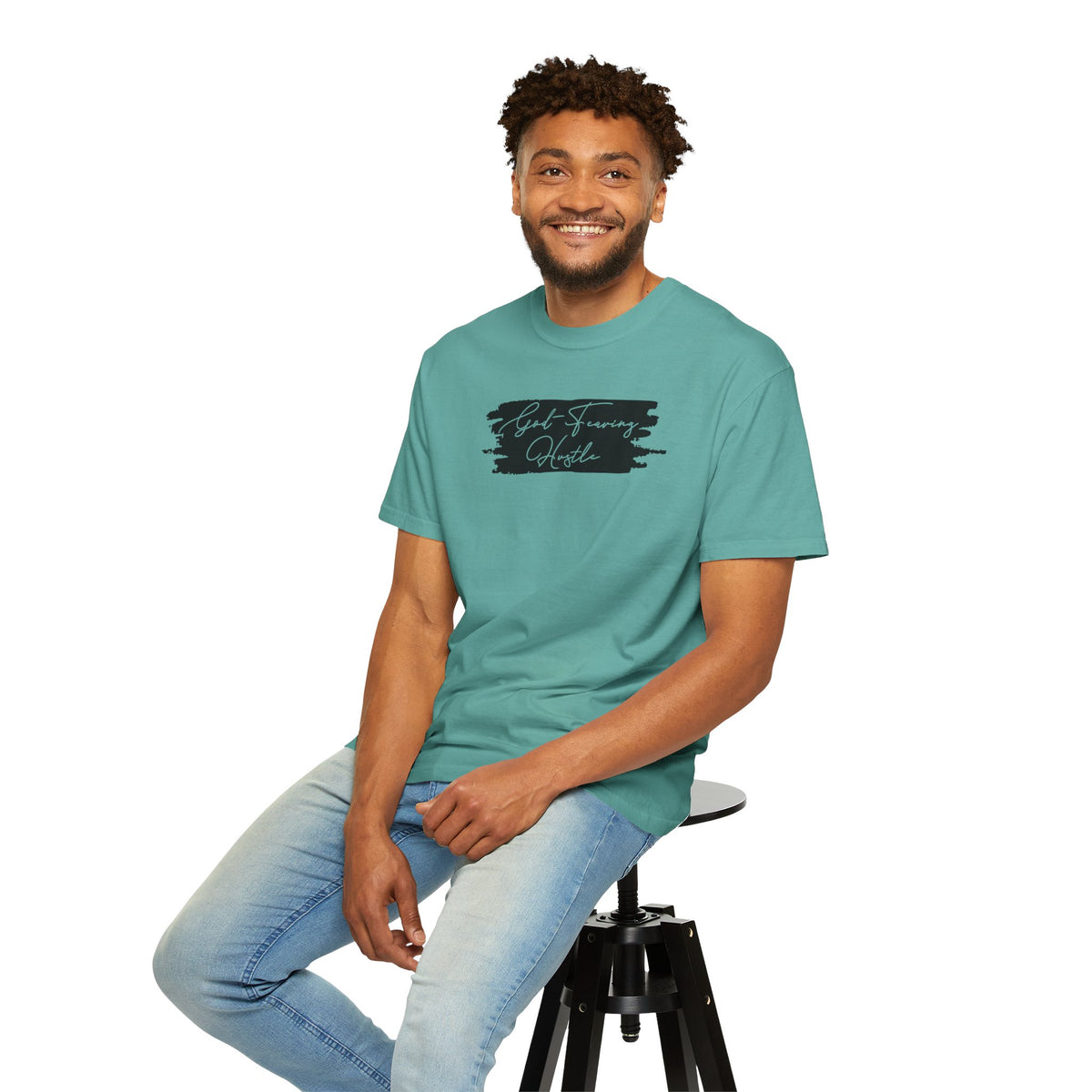 God Fearing Hustle— 'Just Showing Up' Brushstroke Graphic Tee
