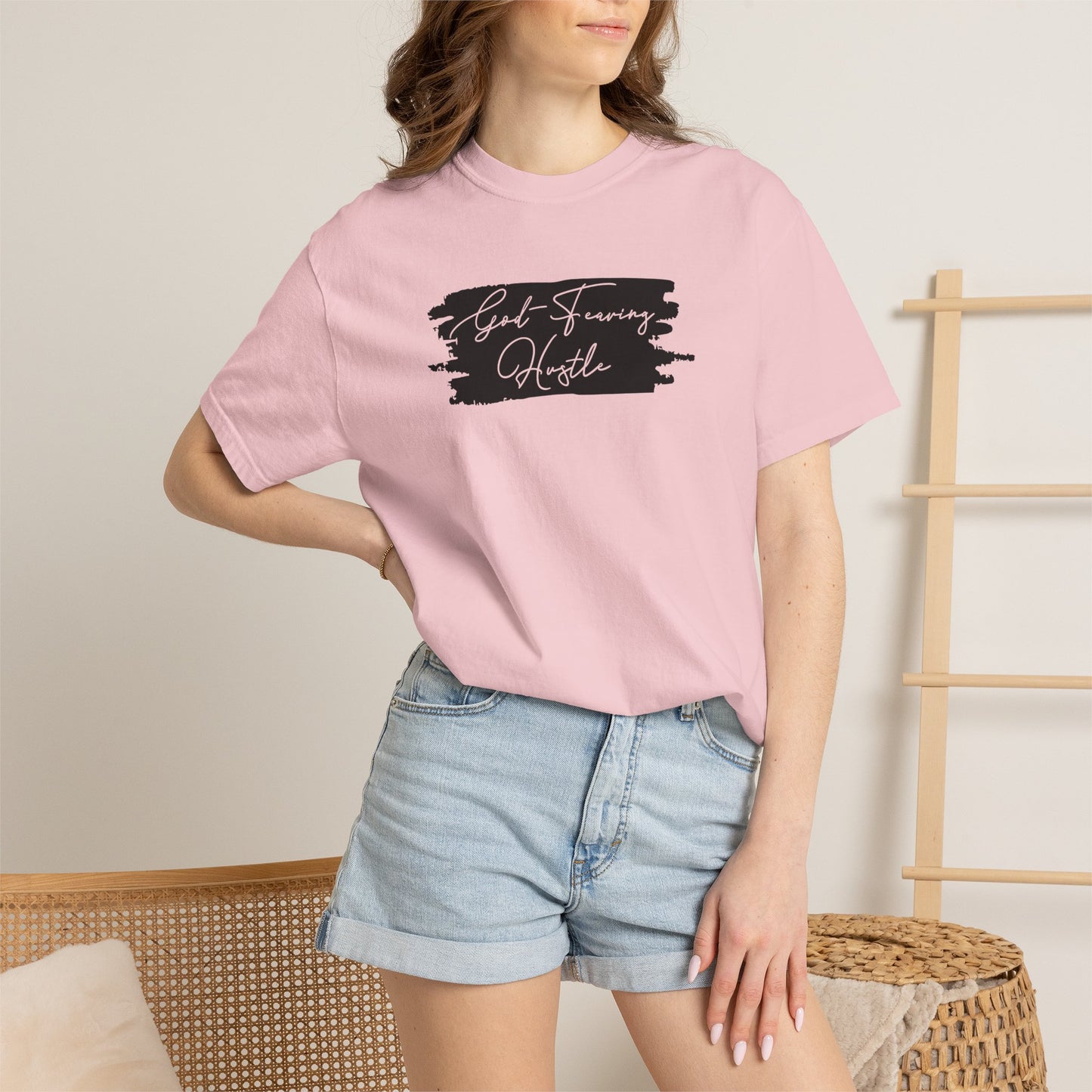 God Fearing Hustle— 'Just Showing Up' Brushstroke Graphic Tee