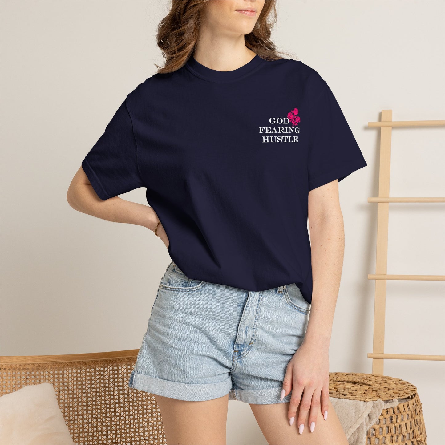 God Fearing Hustle — You Are Never Alone Graphic Rose Tee