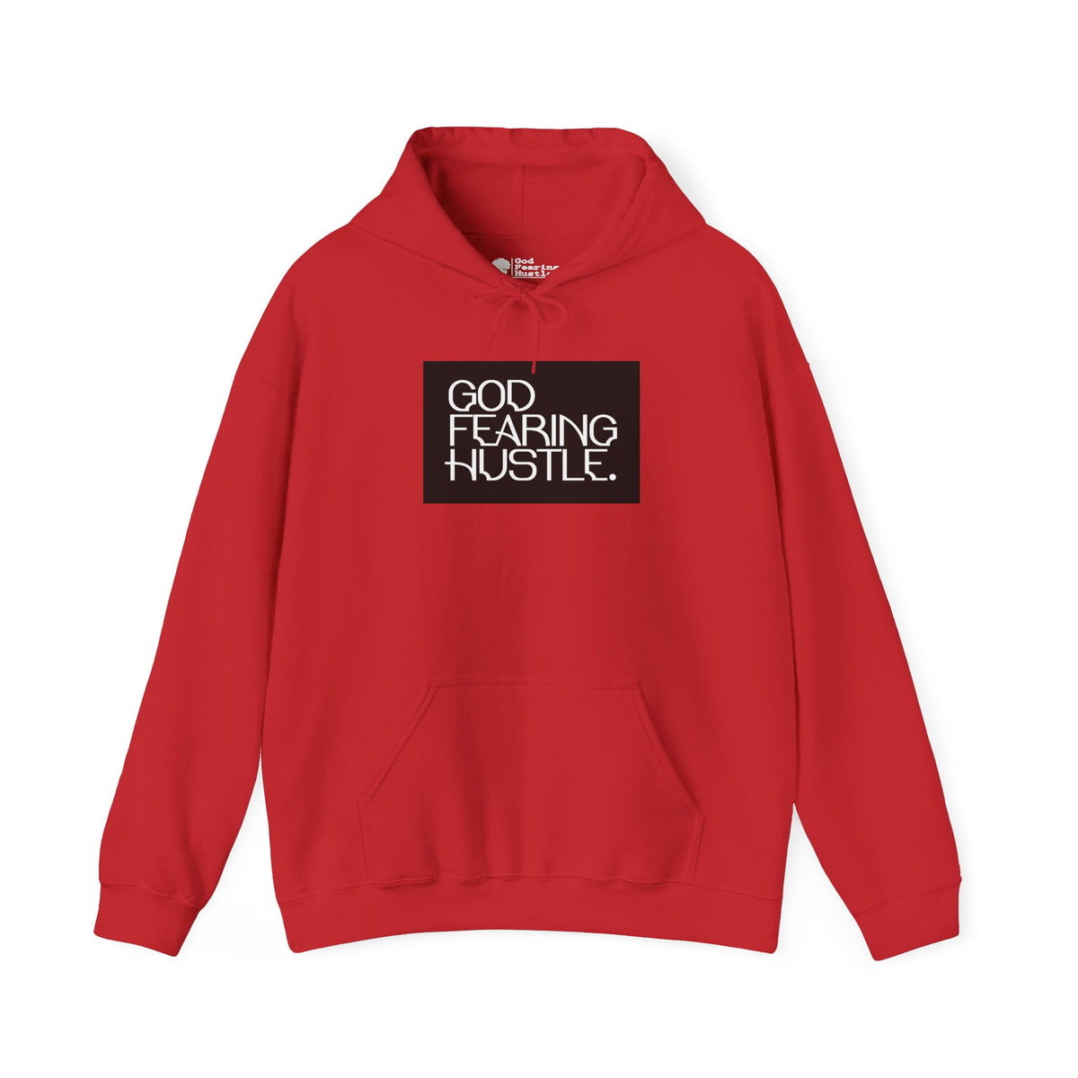 God Fearing Hustle— Bold Box Hooded Sweatshirt