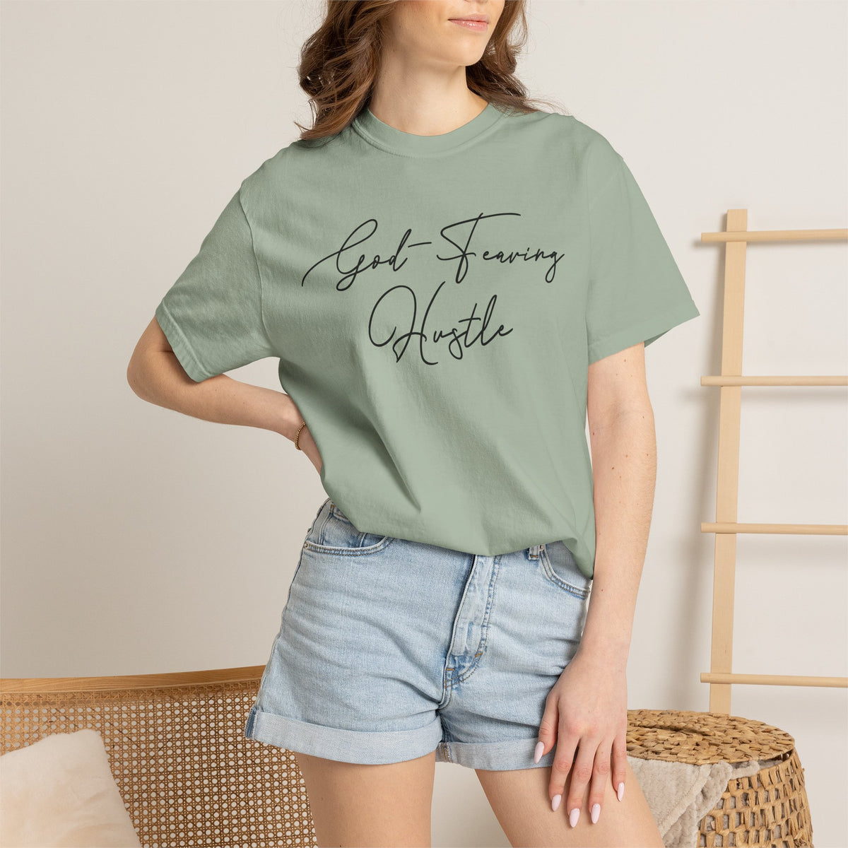 God Fearing Hustle— Simple elegant Tee