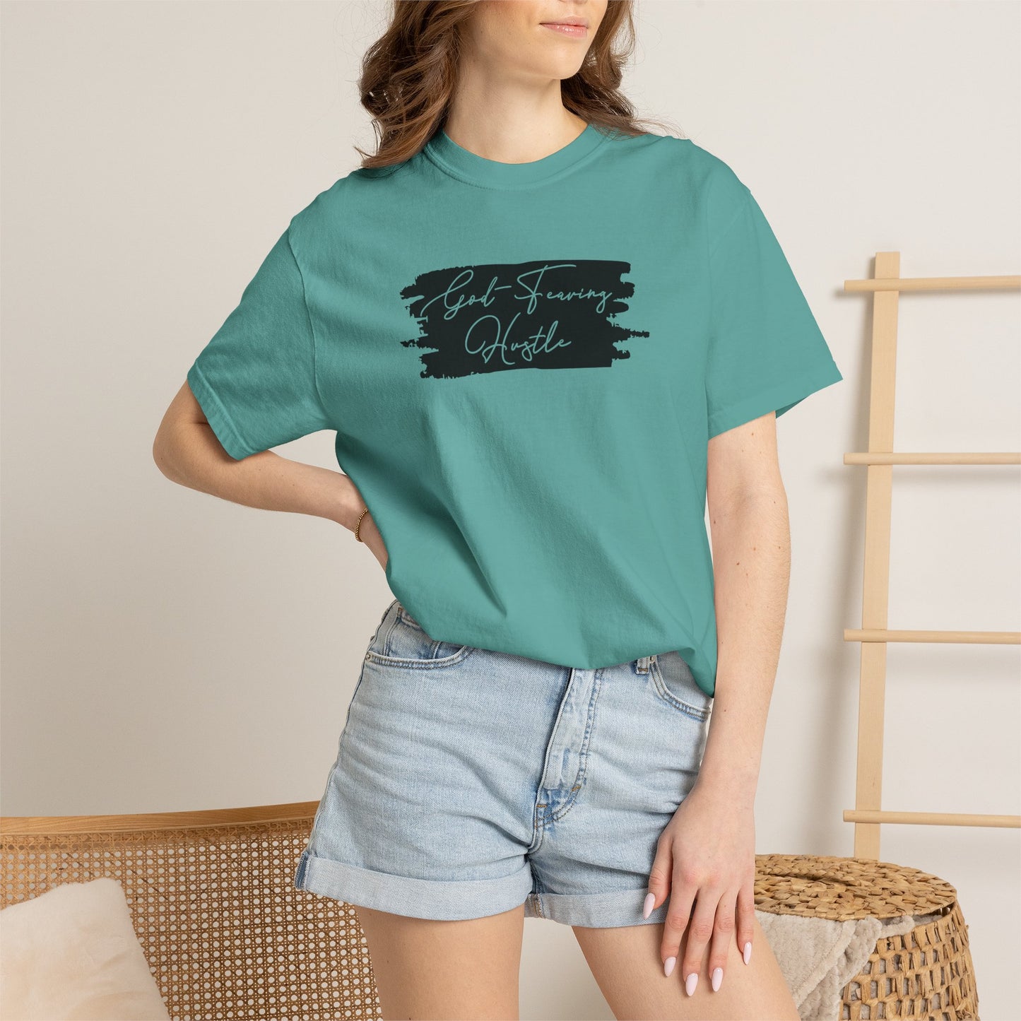 God Fearing Hustle— 'Just Showing Up' Brushstroke Graphic Tee