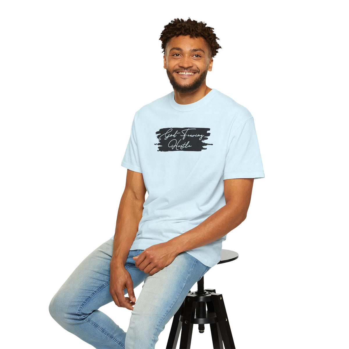 God Fearing Hustle— 'Just Showing Up' Brushstroke Graphic Tee